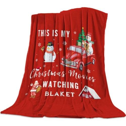 Christmas Truck Christmas Tree Snowflake Throw Blanket Warm Microfiber Blanket Bedroom Sofa Supplies Blankets for Beds
