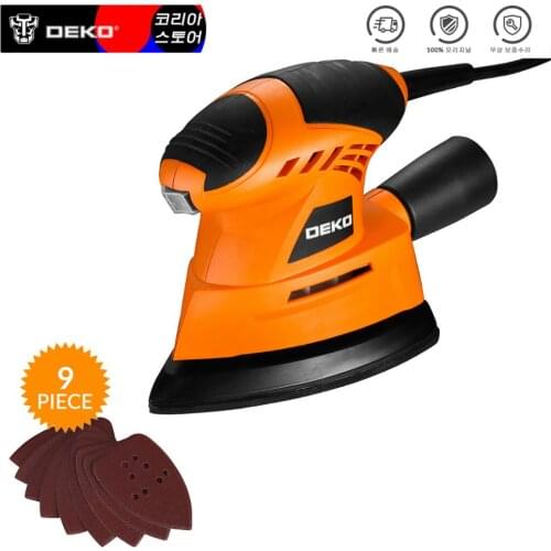 DEKO TMMS01 130W Mouse Sander with 9 Sheets of sandpaper Dust exhaust