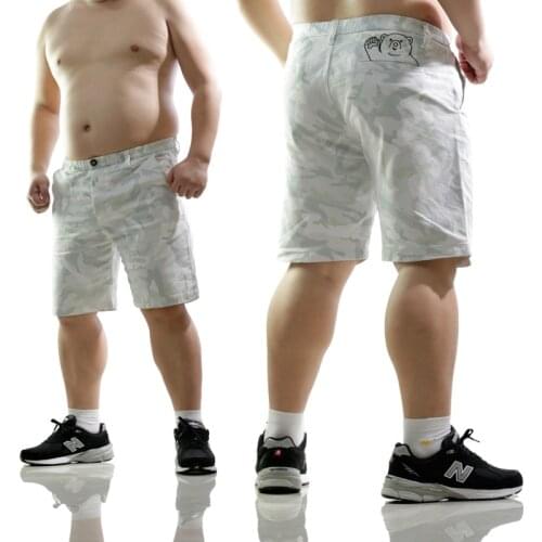 2017 New Bear Claw Paw Shorts Mens Plus Size Cotton Casual Shorts Summer Camouflage Shorts Knee Length Trousers M L XL XXL 3XL