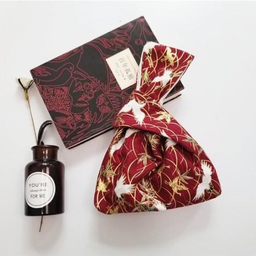 Japanese Style Portable Knot Wrist Bag Women Top Handle Tote Bag Simple Purses Handbags Waterproof Shopping Bag Phone Key Pouch