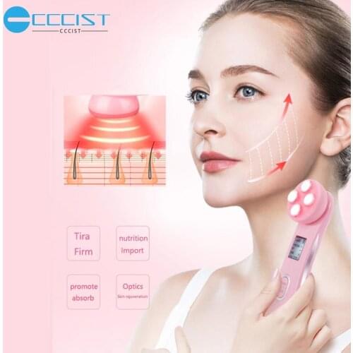 Face Skin EMS Mesotherapy Electroporation LED Photon Facial RF Radio Frequency Skin Care Device Face Lift Tighten Beauty Machine