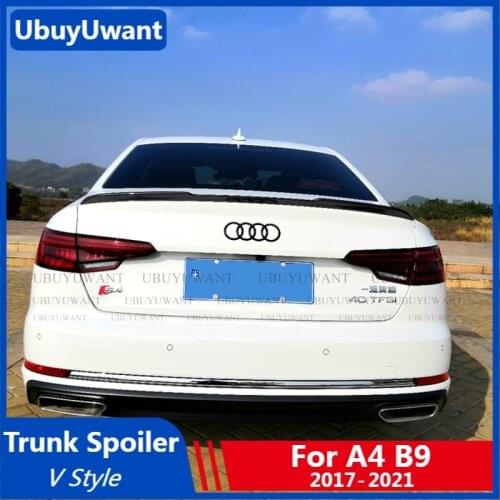 High Quality ABS Material Primer Color Car Tail Wing Decoration For Audi A4 B9 2017 2018 2019 2020 2021 Car Rear Trunk Spoiler