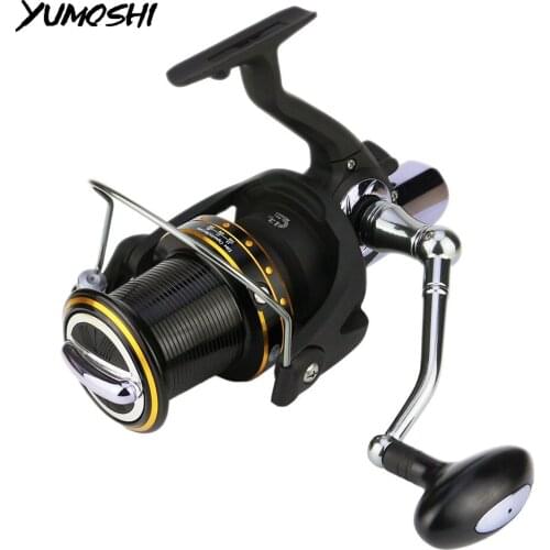 YUMOSHI Metal Spool Spinning Reels Saltwater Carp Fishing Reel 13+1BB 4.1:1 Coil Fishing Accessories Sea Stainless Steel Handle