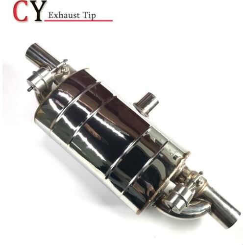 1 PCS Car exhaust pipe Vacuum pump Variable Valve Mufflers Remote control Stainless steel Universal T shape One In Two Out