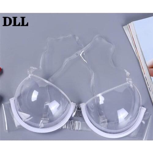 1pcs Women Strap Invisible Bras Underwear 3/4 Clear Push Up Bra Cup Transparent Ultra-thin