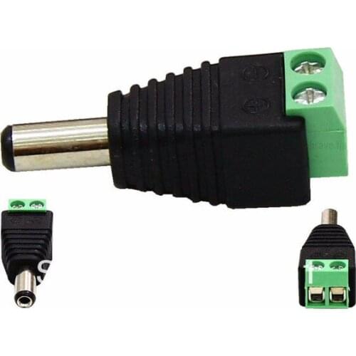 10pcs/100pcs/ pack Female Male DC Power Adapter Plug 5.5mm x 2.1mm Connector For CCTV Camera 5050 3528 Single Color LED Strips