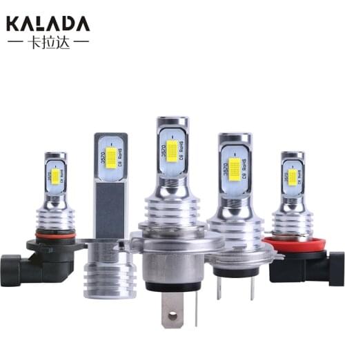 2x CSP Chip Socekt H1 H3 H4 H7 H8 9005 HB3 9006 HB4 Led Car Light Bulb High Power Fog Light For Car Fog Lamp 12V DC White 6500K