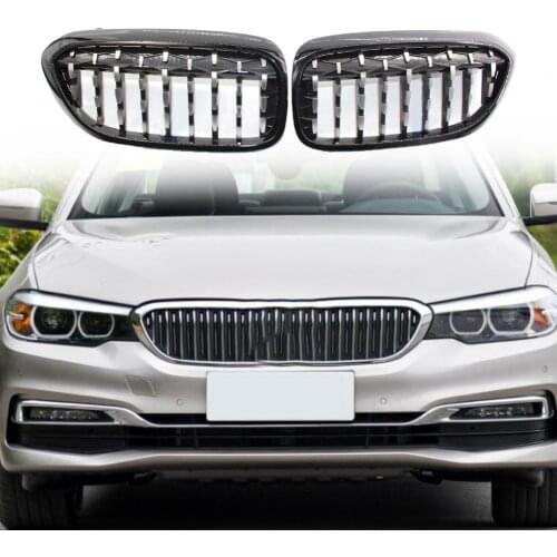 2Pcs Front Grill Anti-corrosive Replacement Semi-electroplating Bumper Grille 51137390863 51137390864 for BMW 5 Series G30 G38 1