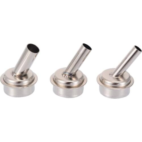 3pcs/Set 45 Degree Bent Curved Heat Nozzles Hot air Gun Nozzles for QUICK 861DW Soldering Station 6/7/9mm