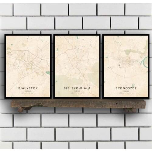 Bialystok BielskoBiala Bydgoszcz Bytom Czestochowa Dabrowa Gornicza Elblag Gdansk Gdynia Gliwice Grudziadz Poland Poster