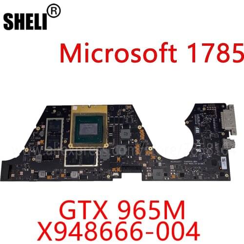 For Microsoft Surface Book 1785 Motherboard With Keyboard GPU GTX 965M X948666-004