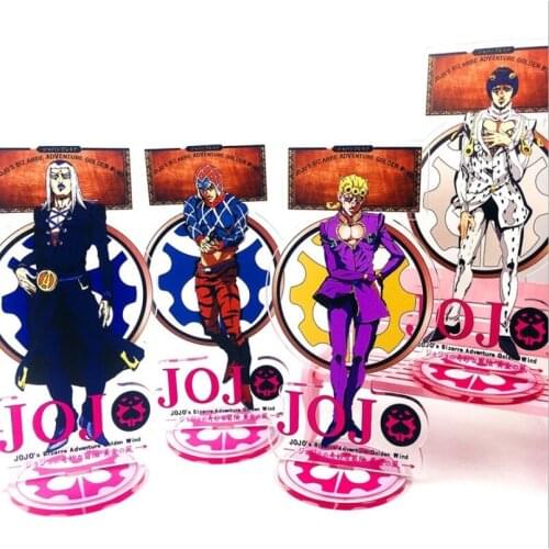 Anime JOJOs Bizarre Adventure Golden Wind Acrylic Stand Model Toys GioGio Giorno Bruno Leone Action Figure toy 15cm double-side