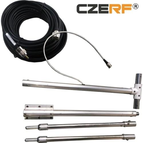 FM radio antenna for max 200W fm transmitter 1/2 wave outdoor Dipole fm antenna with 20meters RF cable