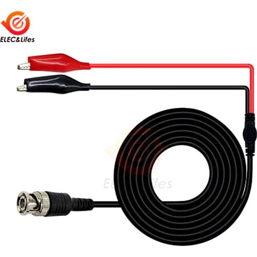 BNC Q9 to Dual Alligator Clip Digital Oscilloscope Test Probe Leads Cables Connector Dual Tester Tools for Electrical Working