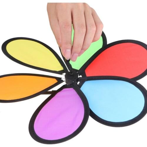 Colorful Rainbow Dazy Flower Spinner Wind Windmill Garden Yard Outdoor Decor D5QA