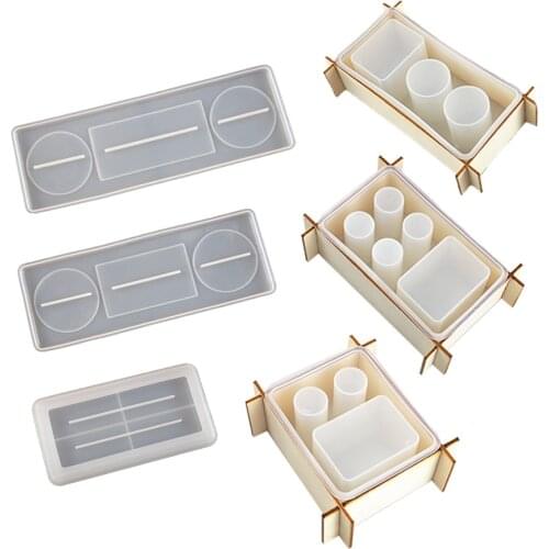 Creativity Silicone Rack Mould Toothbrush Insert Mouth Cup Storage for Toothbrush Storage tray Holder Resin Tray Mold Kits