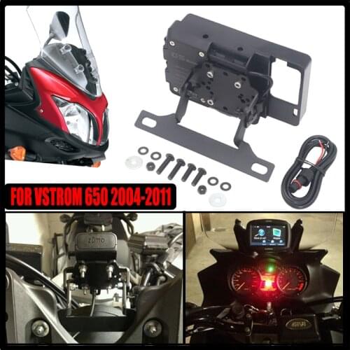 FOR SUZUKI VSTROM 650 2004-2011 Windscren Bracket Mount Smartphone GPS Holder Navigation bracket V-Strom 650 DL650 DL 650