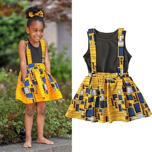 Summer Girl Dress Bohemia Trendy Kids Dress Sleeveless Girls Clothing