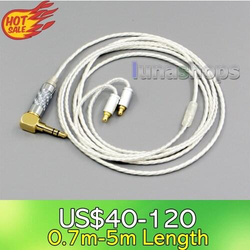LN006457 XLR Balanced 3.5mm 2.5mm Hi Res Silver Plated Headphone Cable For Sennheiser IE400 IE500 Pro