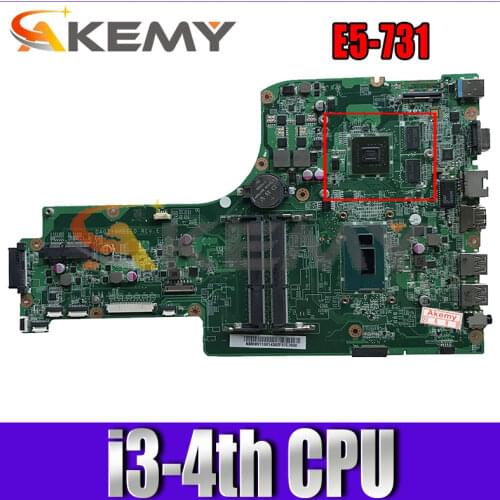 For ACER Aspire E5-731 i3-4005U Notebook Mainboard DA0ZYWMB6E0 SR1EK N15S-GT-S-A2 DDR3 Laptop Motherboard