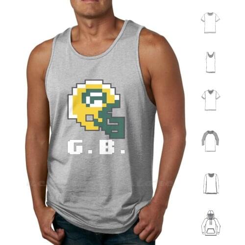 Green Bay Tecmo Tank Tops DIY Print Green Bay Cool Go Pack Go Cow Tipping Cheese Cheesehead Aaron Says Relax