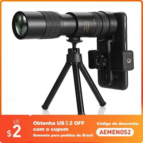 4K 10-300X40mm Monocular Telescope Long Range Telescope HD Powerful Military Telescope Portable Telescope for Camping Hunting