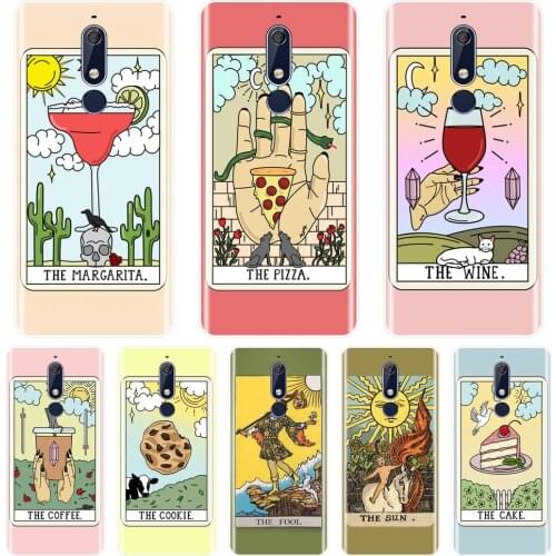 Soft Silicone Phone Case For Nokia 7.1 6.1 5.1 3.1 2.1 Plus Egypt Tarot Food Sun Pink Back Cover For Nokia 7.1 6.1 5.1 3.1 2.1