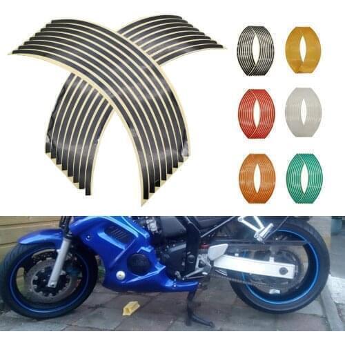 Motorcycle Wheels Stickers Decoration Stripe 3D Reflective Rim Sticker For Honda PCX 125 150 CR 85 F150 125 250 R SL230 CRF450R