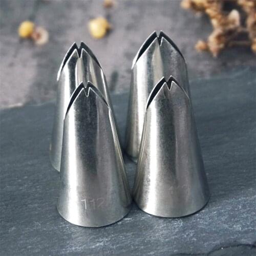 #112 #113 #114 #115 Leaf Shape Piping Nozzle 4 Pcs Set Pastry Icing Tips For Cake Cream Decorating Baking DIY