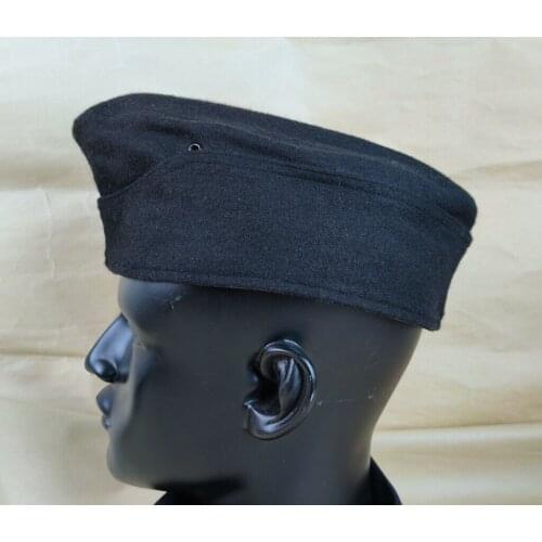 WWII GERMAN WH WEHRMACHT SOLDIER EM BLACK WOOL GARRISON CAP field HAT FULL SIZES