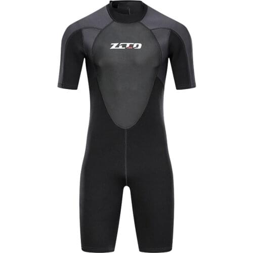 3MM Neoprene Thick Wetsuit Men Short Sleeve Scuba Wetsuit Sun Protection Warm Snorkeling Deep Diving Surfing Suit