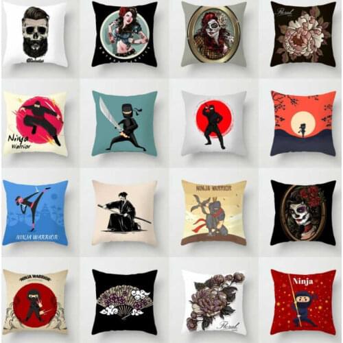 Ninja Cushion Throw Cover Case Decor Sofa Waist Rose Bed Home Polyester Pillow
