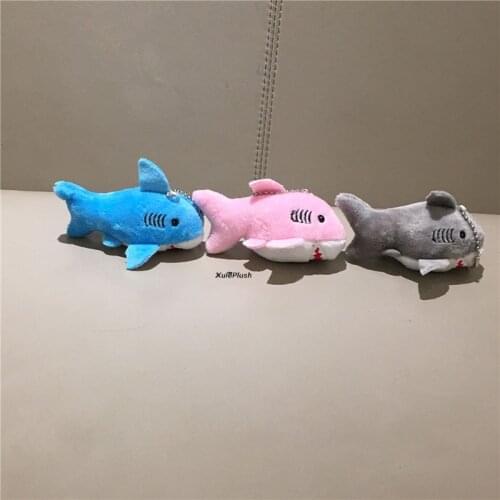 Wholesale 100PCS.LOT Mix Colors . 7CM Approx. Small Shark Plush Stuffed TOY DOLL