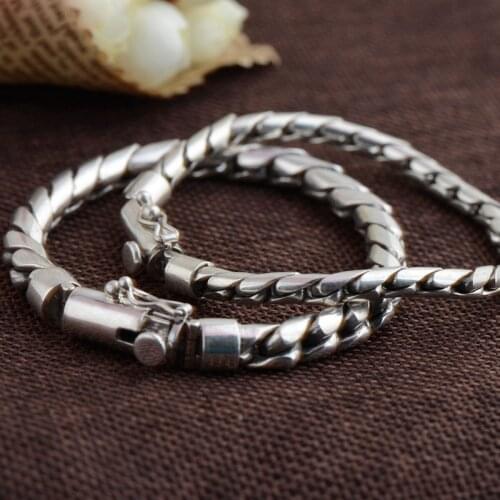 Emperor wholesale jewelry line S925 silver bracelet with Thai silver male money process archaize style The new fashion