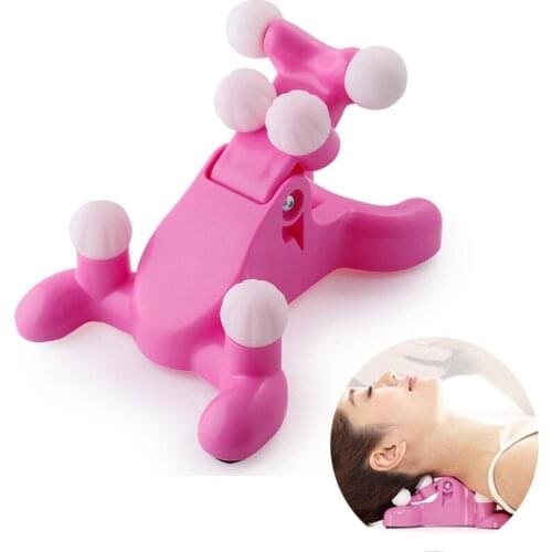 Neck Support Tension Reliever Deep Tissue Muscle Massager Pillow Neck Cervical Exercising Relaxation Slimming Shaper Pain Relief