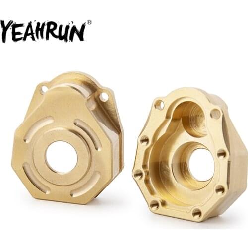 YEAHRUN TRX4 Heavy Duty Brass Steering Knuckle Portal Cover Counterweight 40g for 1/10 RC Crawler TRX-4 Parts