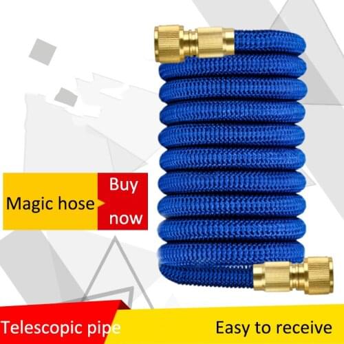 Garden Hose 100FT Lightweight Water Hose with Brass Nozzle Durable Retractable TPE Car Wash Magic Flexible Expandable Water Pipe