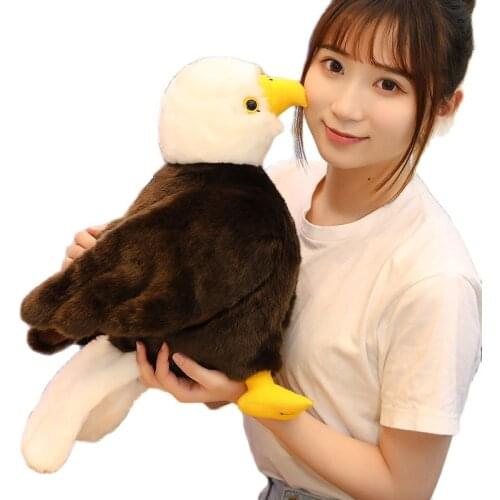 Cute anime plush simulation white-headed sand sculpture bird doll peluches plush toy baby toys home decor juguetes holiday gift