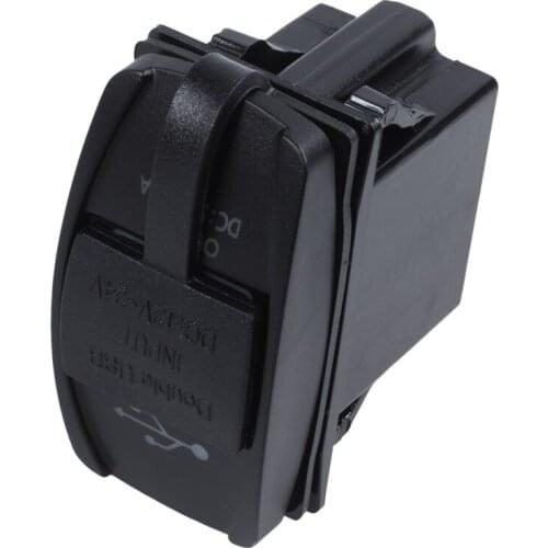 Top 12V 24V Car Auto Boat Accessory LED Dual USB Charger - Outlet green