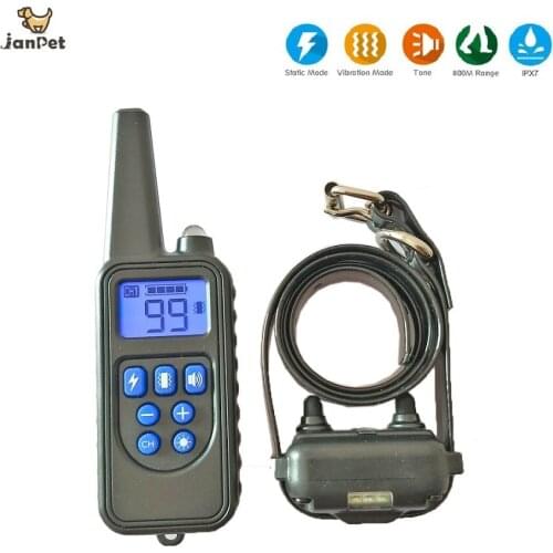 JANPET Training Collar Dog Shock Collars with 800 Yards Remote Controller Waterproof Rechargeable PET Dog Training System