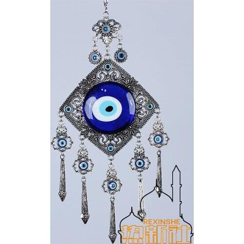Turkey Blue Diamond Flower Pendant eyes Muslim peace pendant hanging evil "eye of the devil