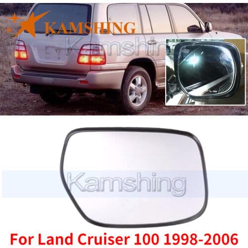 Kamshing For Land Cruiser 100 1998-2006 Outside Rear View Mirror Glass Mirror Lens Side RearView Mirror Glass Without Heating