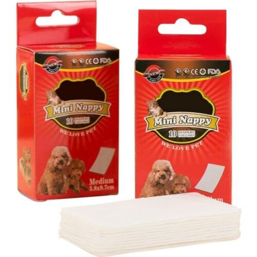 10 Pcs /Lot Super-Absorbent Female Dogs Disposable Detachable Diaper Pads Preventing Leaks Pet Products