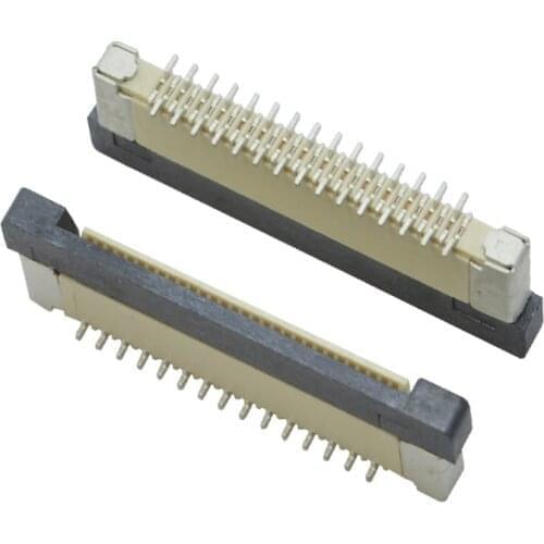 100pcs/lot FFC FPC socket 0.5mmH2.0 26/30/34/50/60 Pin Vertical Type Ribbon Flat Connector