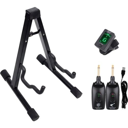 2.4GHZ Guitar Transmitter Receiver Amplifier & Stand, Clip on Tuner