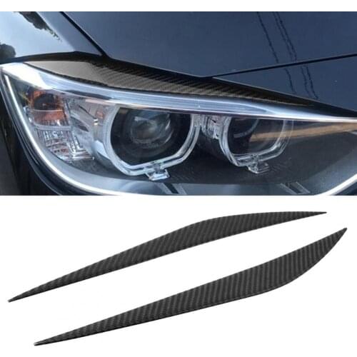 2Pcs Car Headlight Eyebrow Cover Sticker Auto Outside Decor for BMW 3 Series F30
