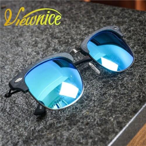 2017 Lunette De Soleil Femme Fashion Retro Trend Wood Grain Polarized Sunglasse Man Oval Metal Sun Glasses Eyewear UV400 8057