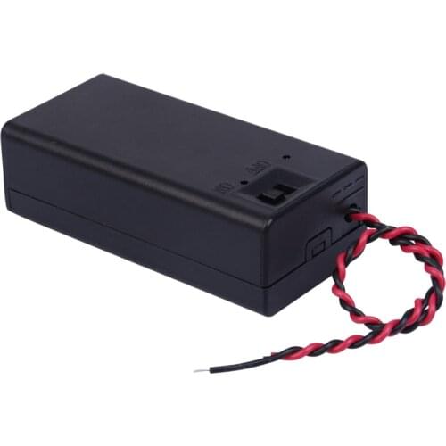 HL Hot-caja de almacenamiento de batería de 9V, soporte de caja de plástico con interruptor de encendido/apagado, DEC22, 1 Uds