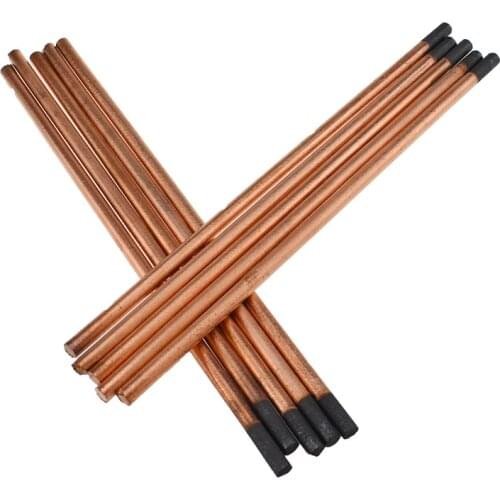 5pcs New flat round arc air gouging carbon rod bar 4-10mm welding DC gas gouging gun electrode Graphite Rods Soldering Supplies