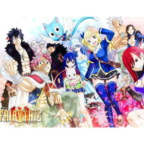 5d Diy Diamond Painting Wall Art Handmade Fairy Tail Cross Stitch Picture Japanese Anime Home Decor Full Square Drill Embroidery